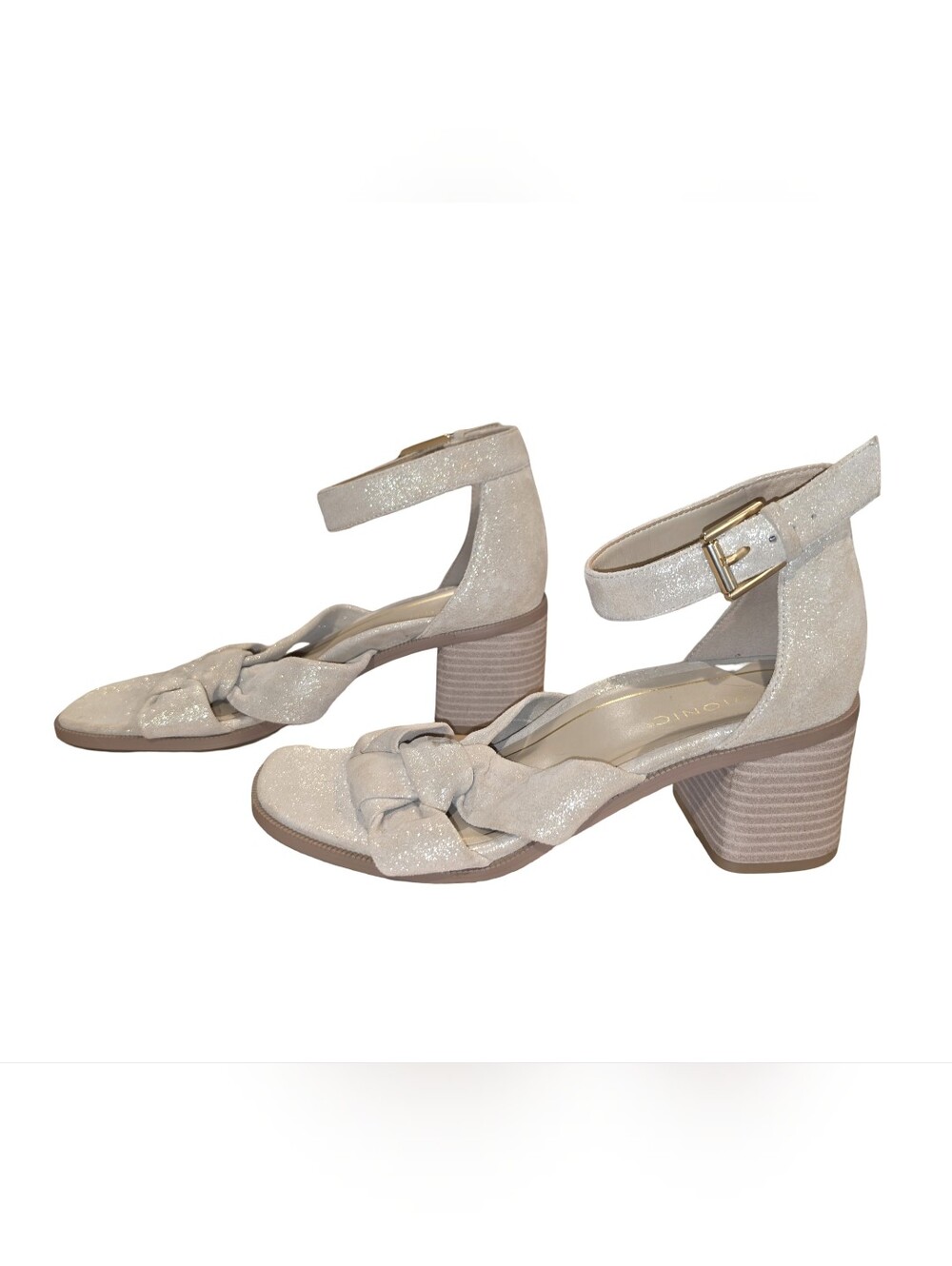 Vionic Women's Maia Sandals in gold metallic leather knotted strap Size 7 New - Picture 7 of 13